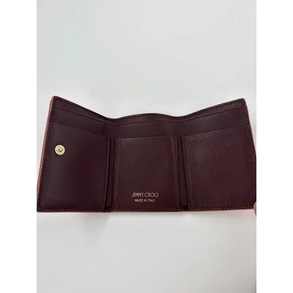 JCCW101: Jimmy Choo Compact Wallet - Metallic Pink